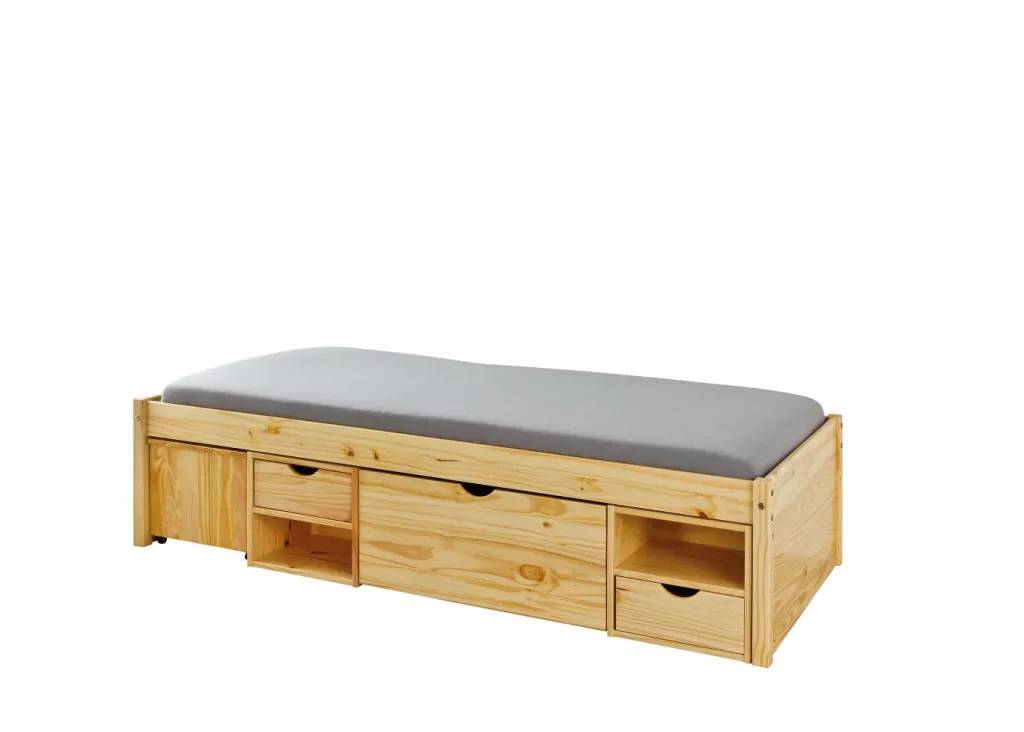 Enfant Inter Link Lits En Bois Massif|Lits Simple<Lit avec rangement et chevet CLAAS SINGLE 90x200cm