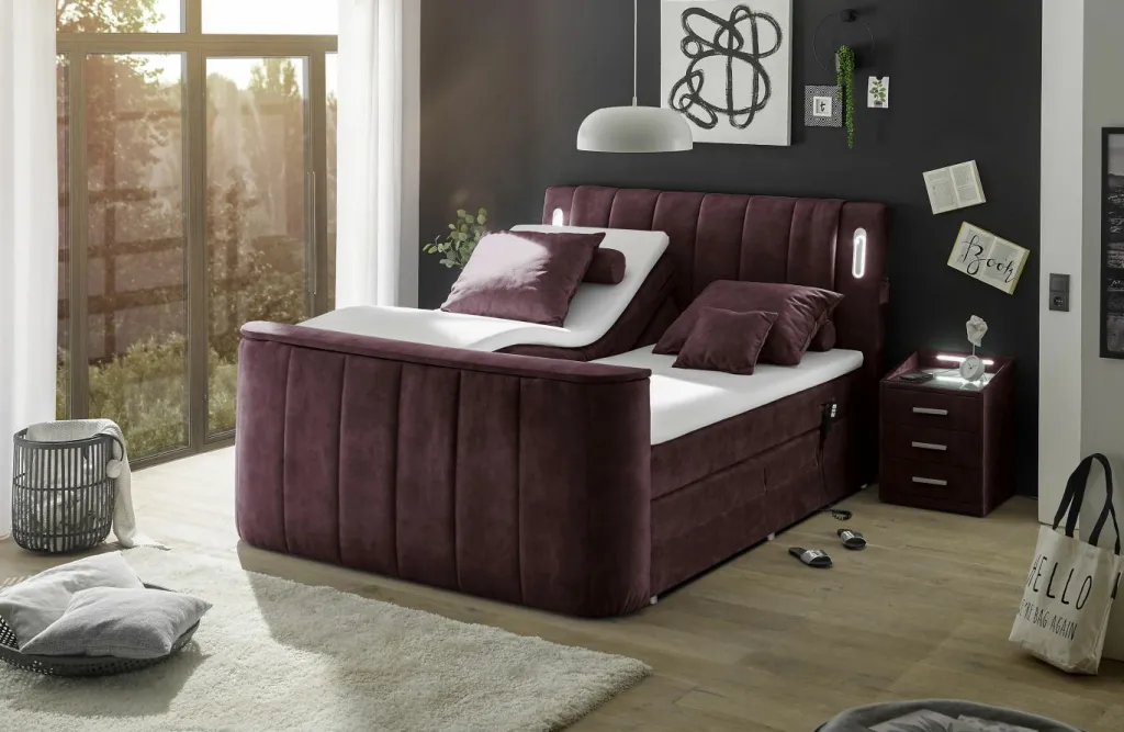 BRW Lits Double|Lits Boxspring<Lit boxspring DALLAS 6