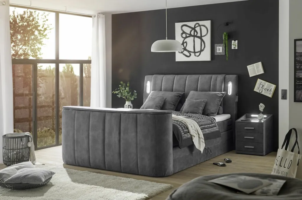 BRW Lits Boxspring|Lits Double<Lit boxspring DALLAS 6