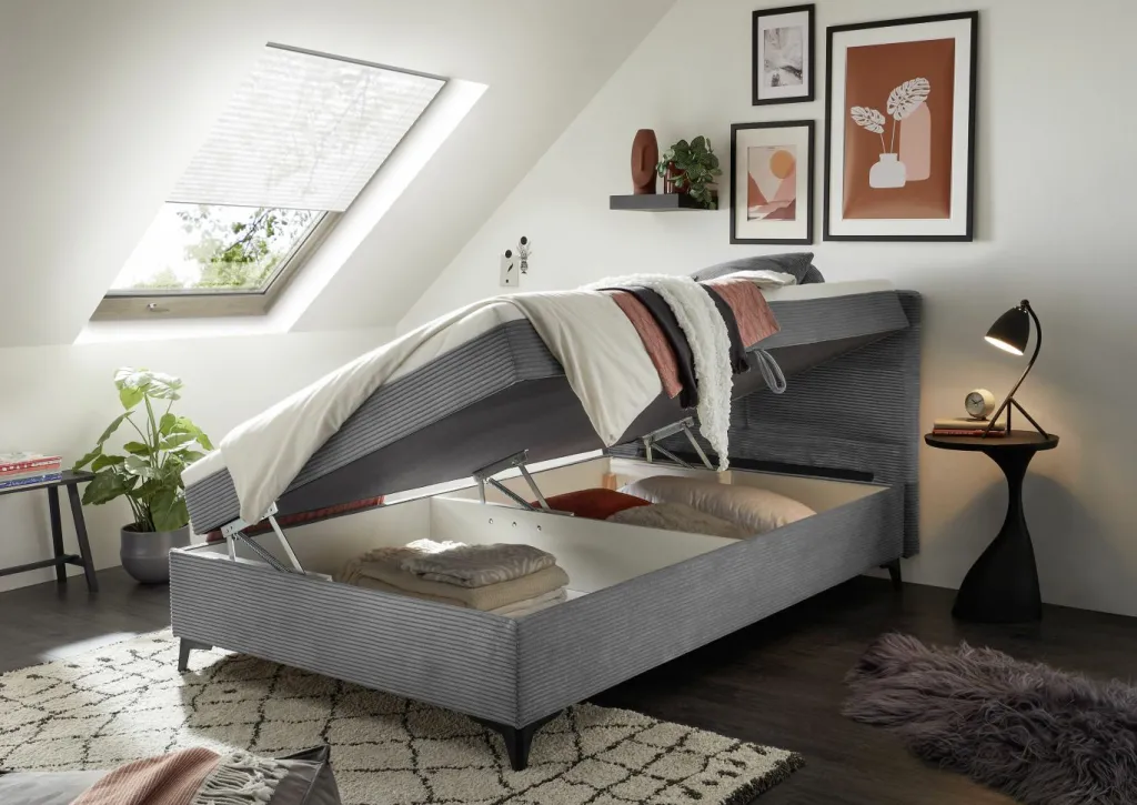 ED-Lifestyle Lits Simple|Lits Rembourrés<Lit coffre ANDON 1