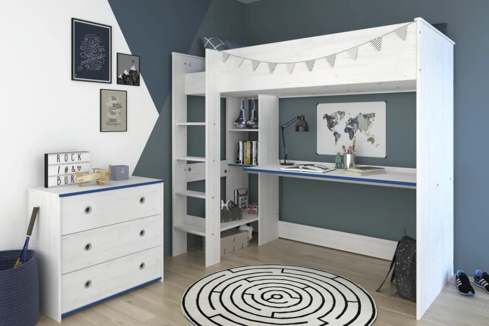 Lit mezzanine avec commode SMOOZY 29a