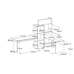 Enfant Parisot Lits Mezzanine|Lits Pour Enfants Et Adolescents<Lit mezzanine CLEVELAND