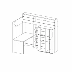 Enfant Parisot Lits Simple|Lits Mezzanine<Lit mezzanine HIGHER 1a