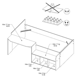 Enfant Parisot Lits Simple|Lits Mezzanine<Lit mezzanine JADE 1