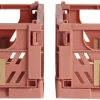 Lot de 2 caisses pliables ton rouge terra DAY