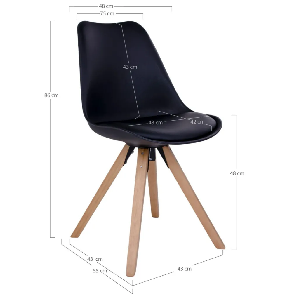 House Nordic Chaises Rembourrées|Chaises 4 Pieds<Lot de 2 chaises BERGEN