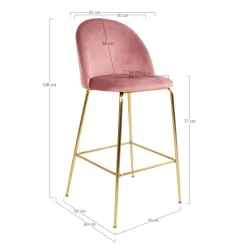 Lot de 2 chaises de bar LAUSANNE