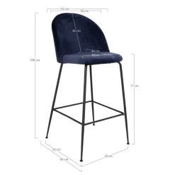 House Nordic Chaises De Cuisine|Tabourets De Bar<Lot de 2 chaises de bar LAUSANNE