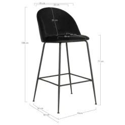 House Nordic Chaises De Cuisine|Tabourets De Bar<Lot de 2 chaises de bar LAUSANNE