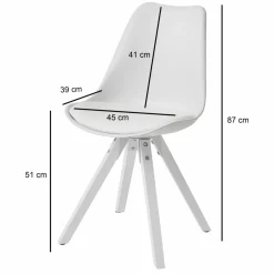 Lot de 2 chaises de salle à manger SONGKHRAM