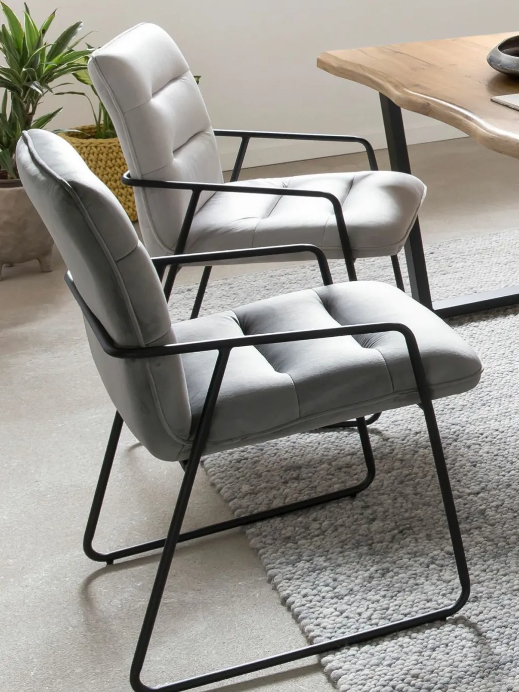 Möbilia Chaises Rembourrées<Lot de 2 chaises MECHELEN