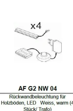 IMV Accessoires<Lot de 4 éclairages de fond RAVENNA AF G2 NW 04