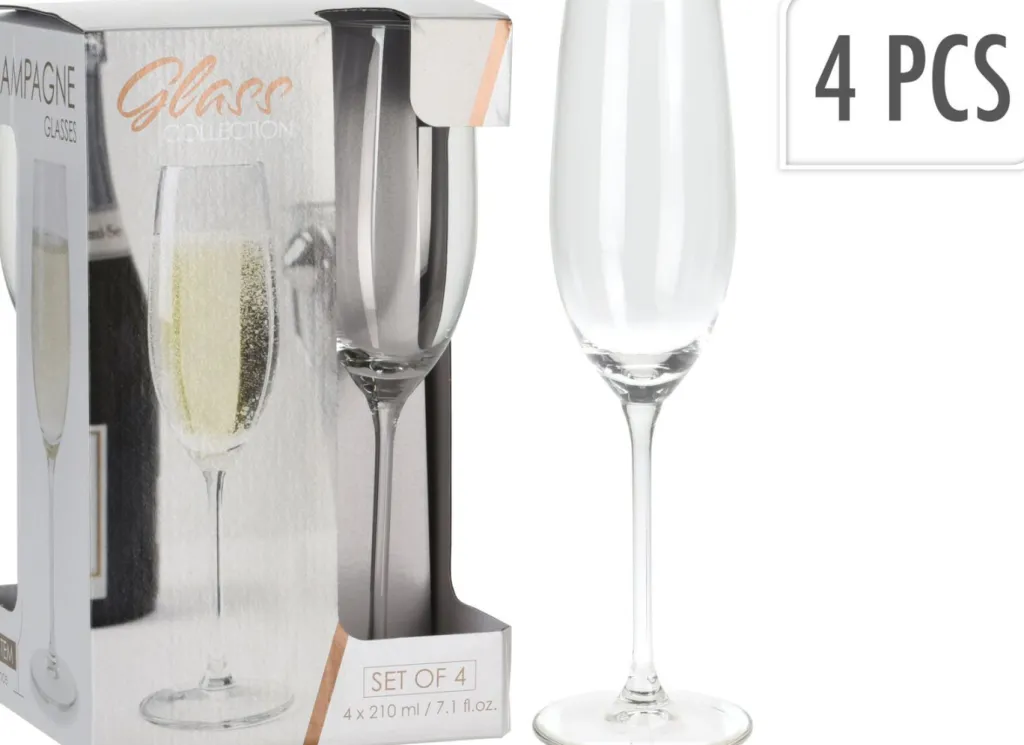 Koopman Verres, Tasses & Carafes<Lot de 4 flûtes à champagne EH