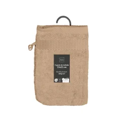 U10 Textiles De Salle De Bains<Lot de 2 gants de toilette UNI