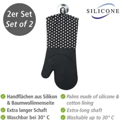 Lot de 2 gants pour four à pois Punkte