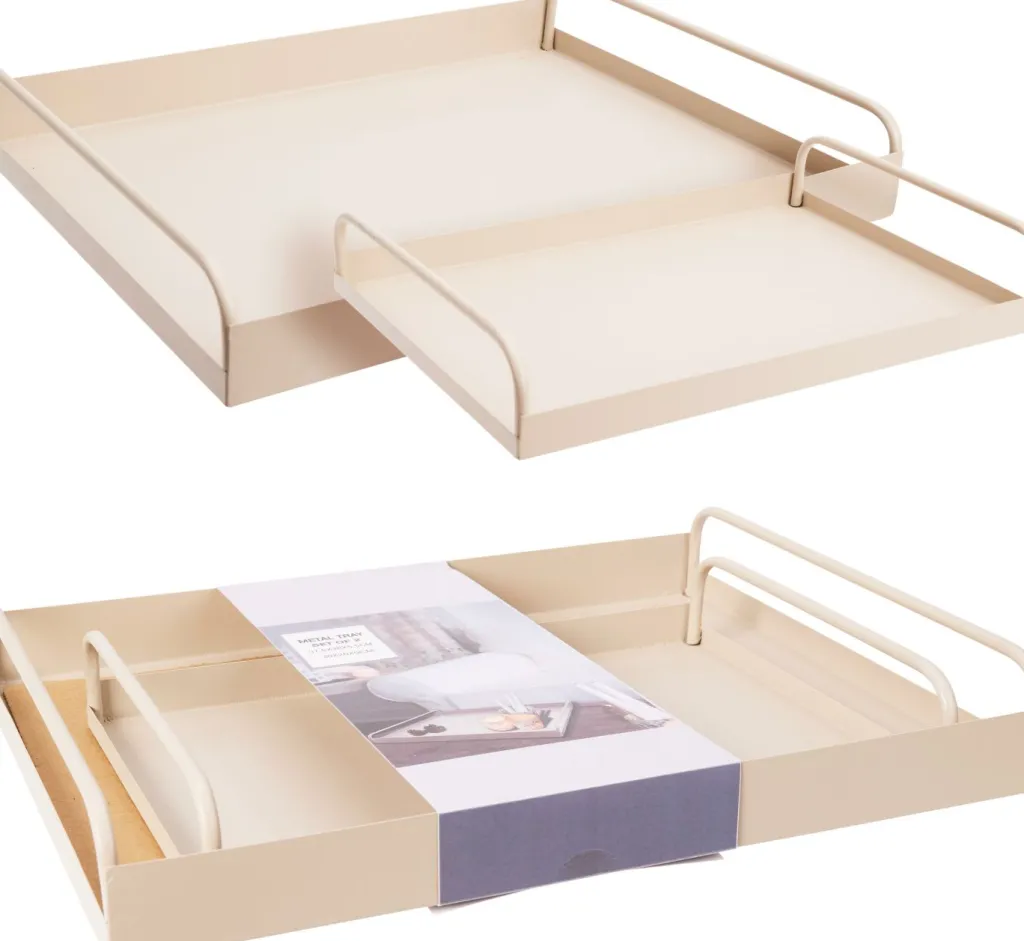 Koopman Vaisselle & Couverts<Lot de 2 plateaux avec poignées EH