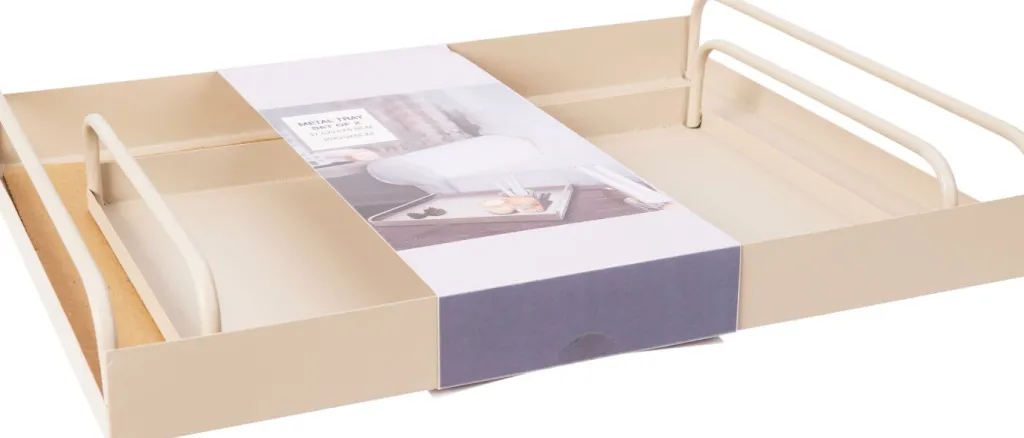 Koopman Vaisselle & Couverts<Lot de 2 plateaux avec poignées EH