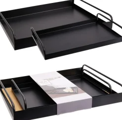 Koopman Vaisselle & Couverts<Lot de 2 plateaux avec poignées EH