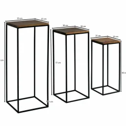 Skyport Tables D'Appoint<Lot de 3 sellettes LOPBURI