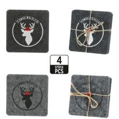 Lot de 4 sous-verres Schwarzwaldliebe FILZ