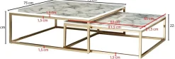 Lot de 2 tables basses DOI KHUN NAM