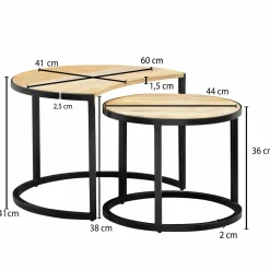 Skyport Tables Basses<Lot de 2 tables basses DOI KHON RONG