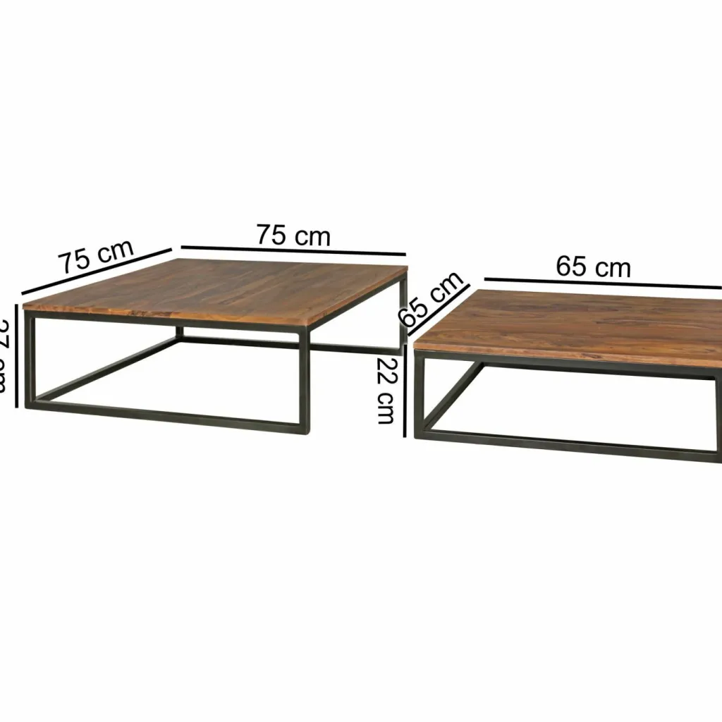 Skyport Tables Basses<Lot de 2 tables basses gigognes MONGKOL BOREI