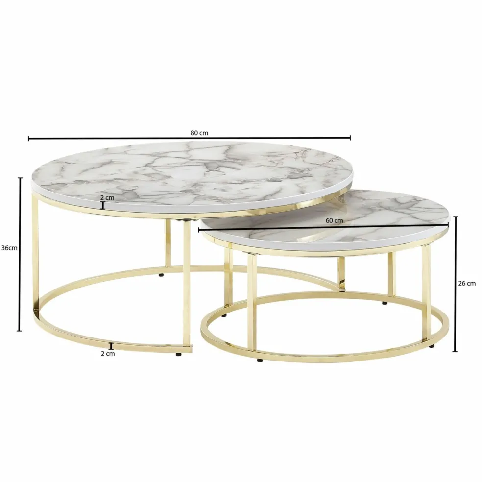Lot de 2 tables basses LAM LUK KA