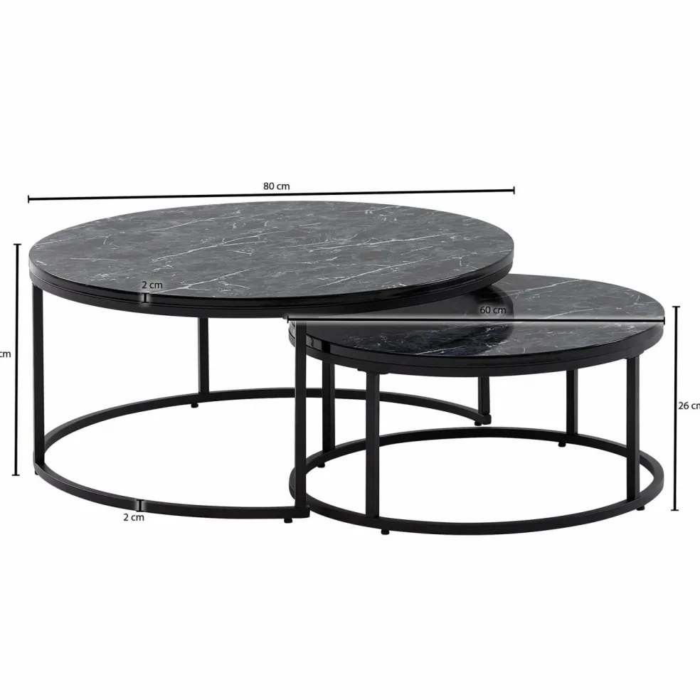 Lot de 2 tables basses LAM LUK KA