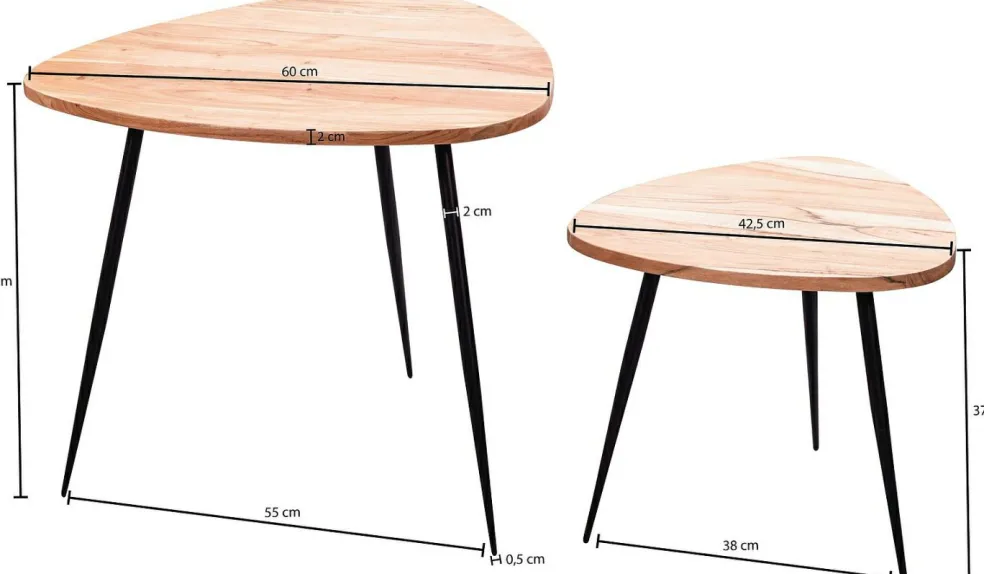 Lot de 2 tables d'appoint MAHA SARAKHAM