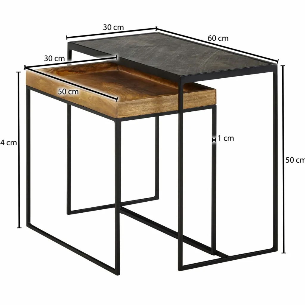 Skyport Tables D'Appoint<Lot de 2 tables d'appoint BUENG KAN