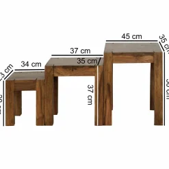Lot de 3 tables d'appoint PAK CHONG