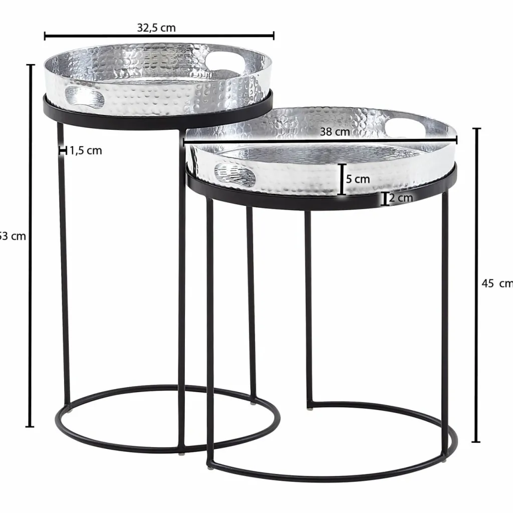 Skyport Tables D'Appoint<Lot de 2 tables d'appoint YALA