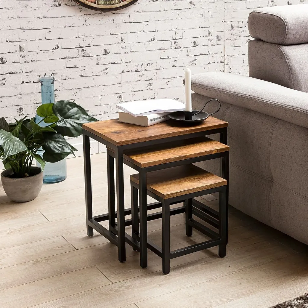 Skyport Tables D'Appoint<Lot de 3 tables gigognes CHIANG MAI