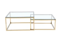 Euro Tische Tables Basses<Lot de 2 tables gigognes C89G-A