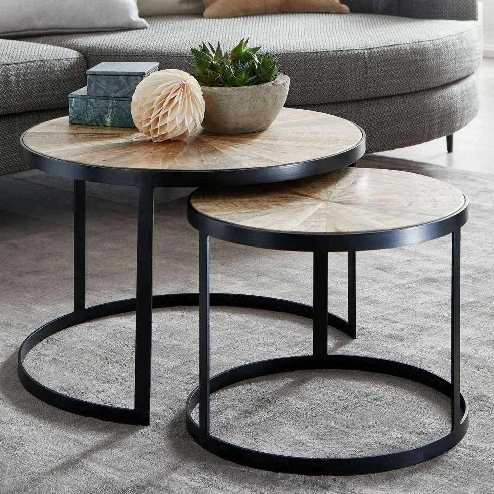 Lot de 2 tables gigognes DOI KIO RAI-MONG