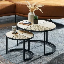 Lot de 2 tables gigognes LAMPANG