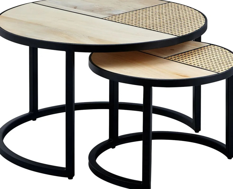 Lot de 2 tables gigognes LAMPANG