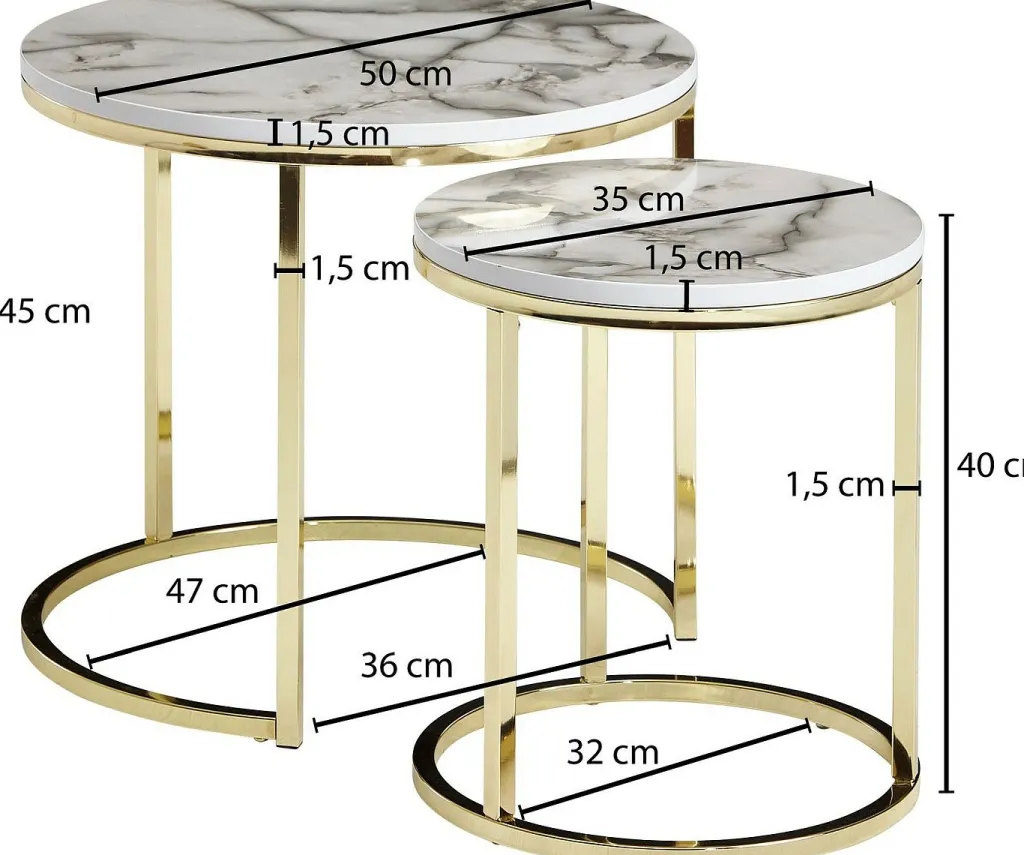 Skyport Tables D'Appoint<Lot de 2 tables gigognes LAM LUK KA