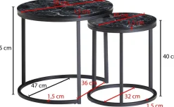 Lot de 2 tables gigognes LAM LUK KA