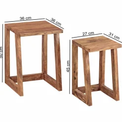 Skyport Tables D'Appoint<Lot de 2 tables gigognes LOEI