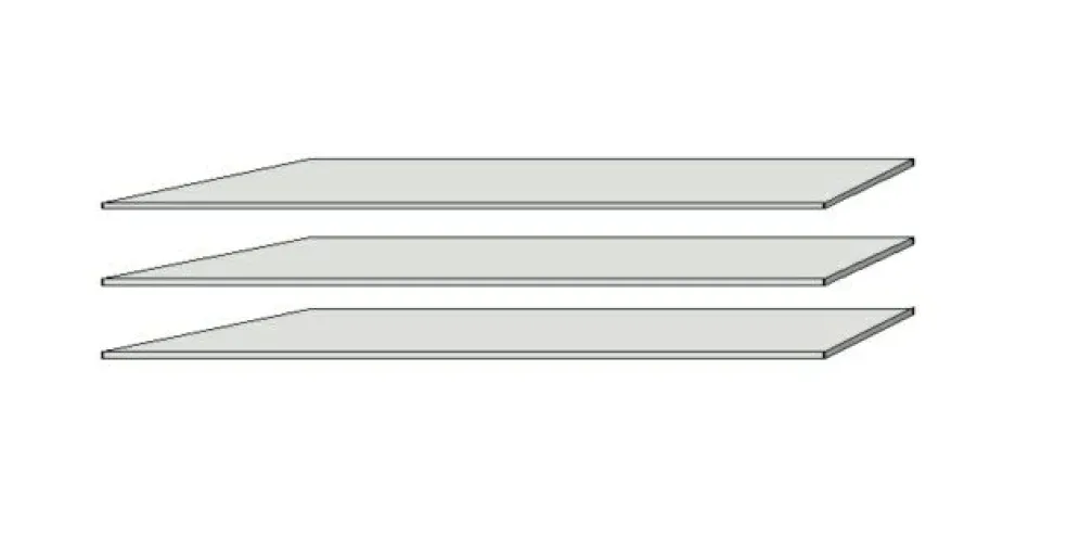 Lot de 3 tablettes amovibles TAPA