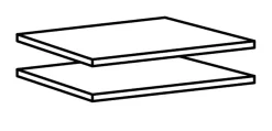 Wimex Accessoires<Lot de 2 tablettes amovibles 995
