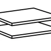 Lot de 2 tablettes amovibles MALTA 900
