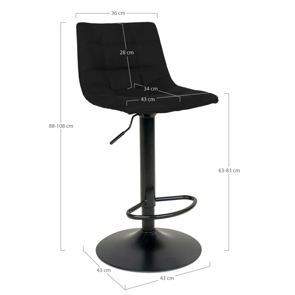 Lot de 2 tabourets de bar MIDDELFART