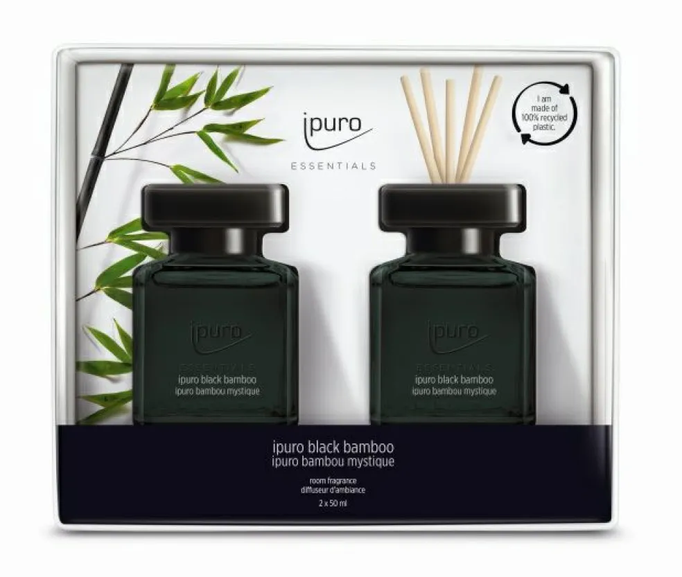 Lot de diffuseurs de parfum Ipuro BLACK BAMBOO 2X50ML