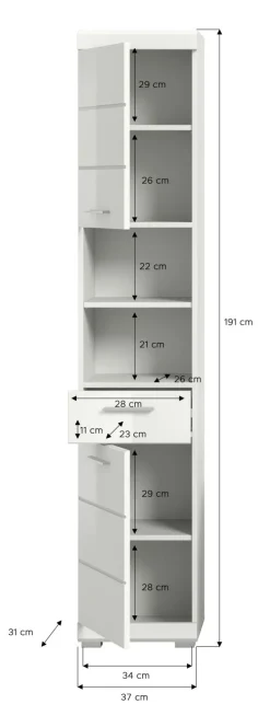 Xonox Armoires De Salle De Bains<Meuble colonne SEWULA
