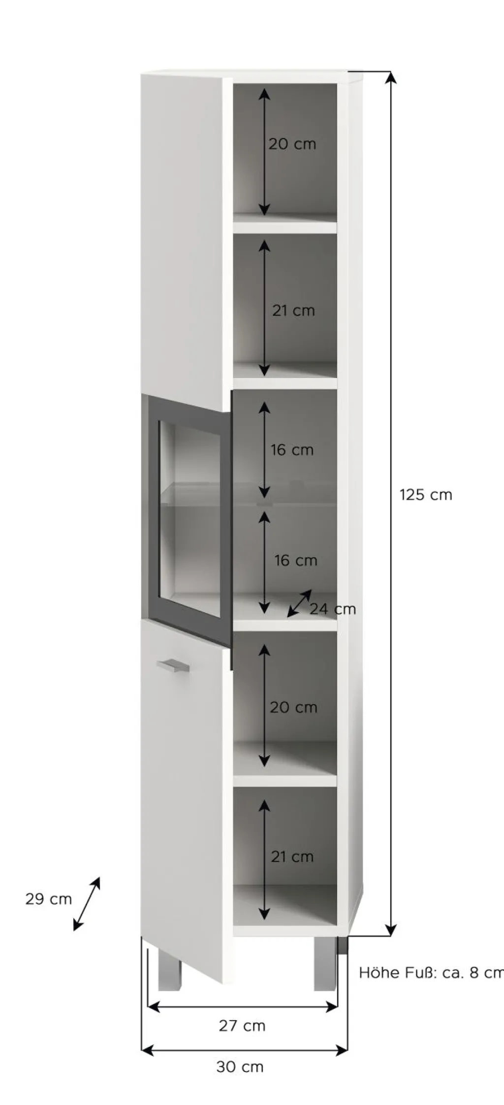 Xonox Armoires De Salle De Bains|Armoires Midi<Meuble demi-colonne SEBETA