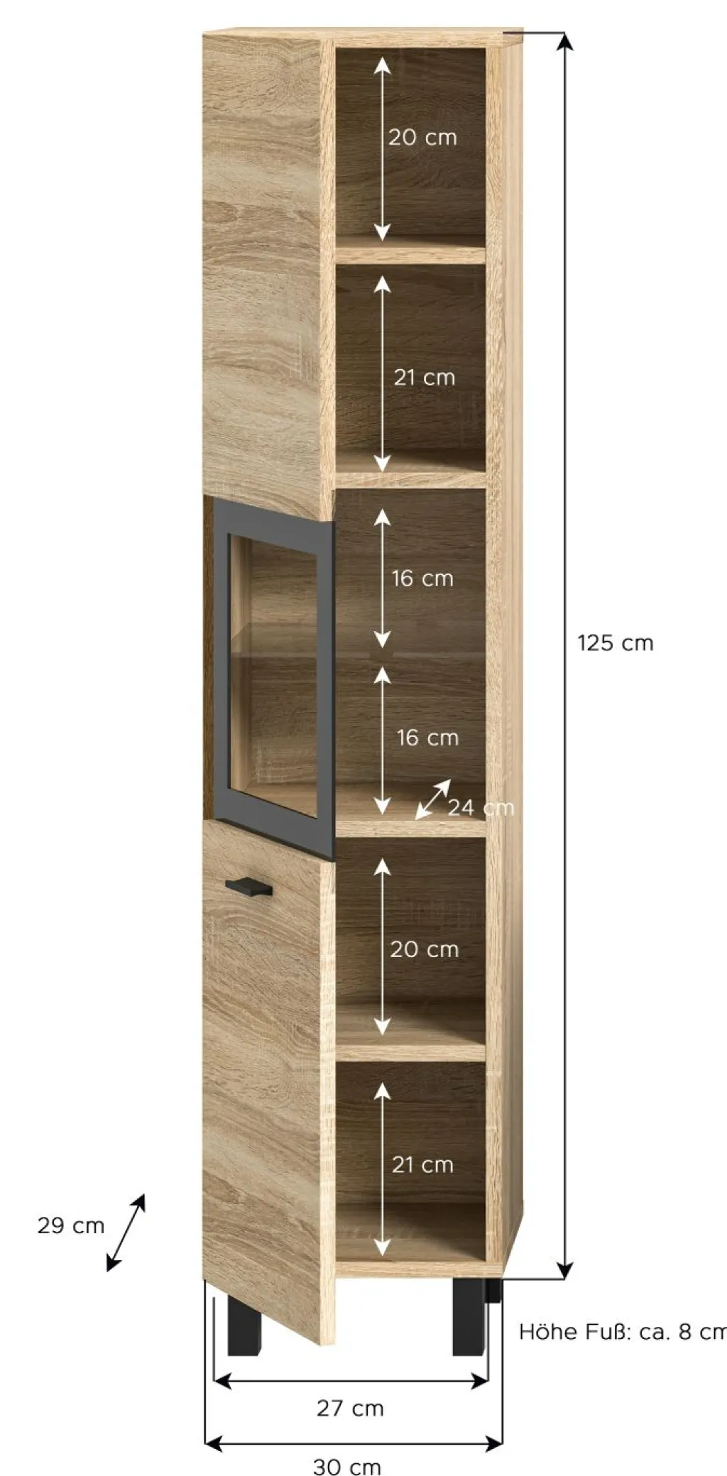 Xonox Armoires De Salle De Bains|Armoires Midi<Meuble demi-colonne SEBETA