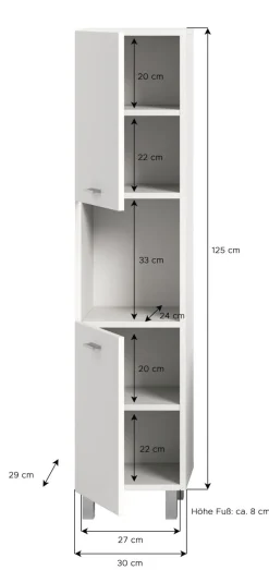Xonox Armoires De Salle De Bains|Armoires Midi<Meuble demi-colonne SEBETA